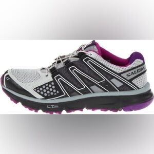 Salomon Gray and Purple Athletic Shoes